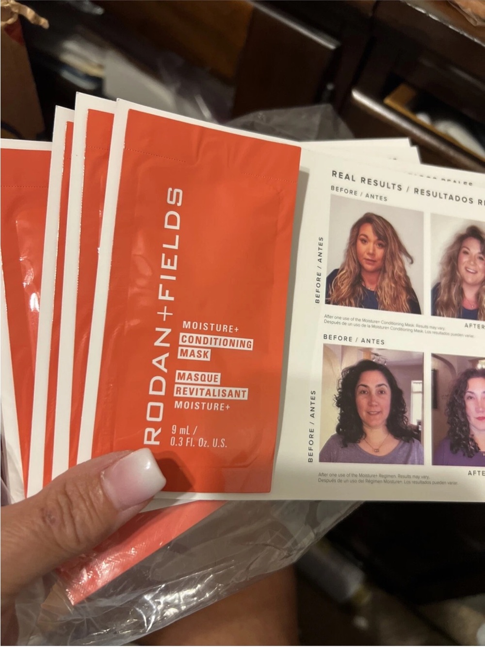 RODAN + FIELDS Moisture and Conditioning Hair Mask 5 Pk Travel Set NWT Hydrate - Picture 5 of 15